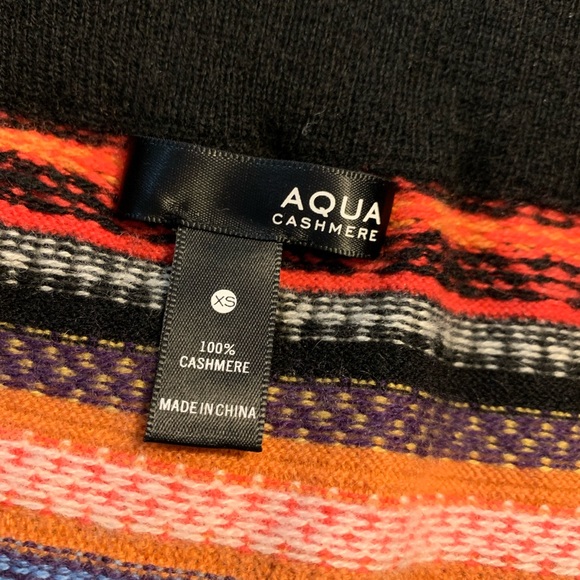 AQUA Fair Isle Cashmere Skirt XS - Picture 4 of 4